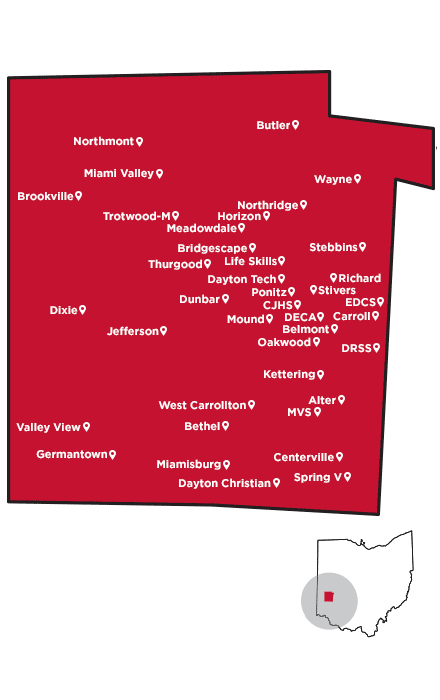 CCP Contacts by School in Montgomery County