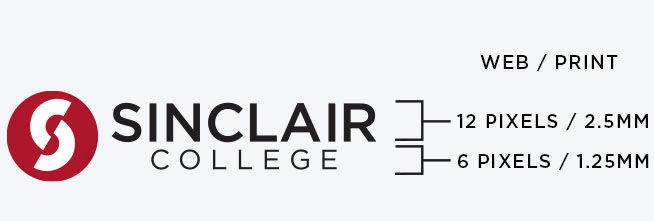 Sinclair logo sizing