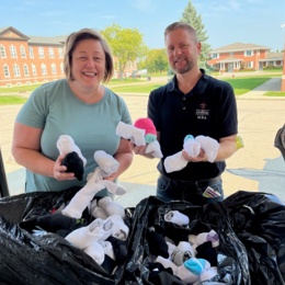 Sinclair College Military Family Education Center Collects More Than 1,000 Pairs of Socks for Homeless Veterans