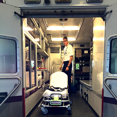 Students training on EMS