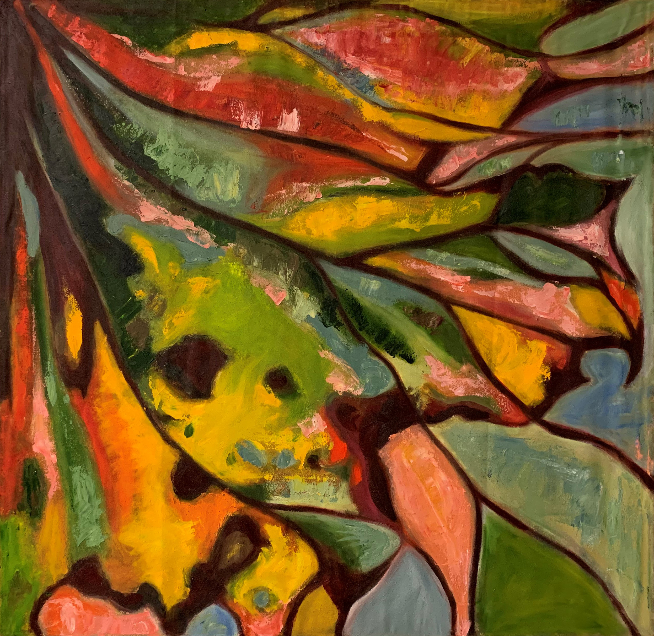 This art piece is named ‘Leaf Abstraction'