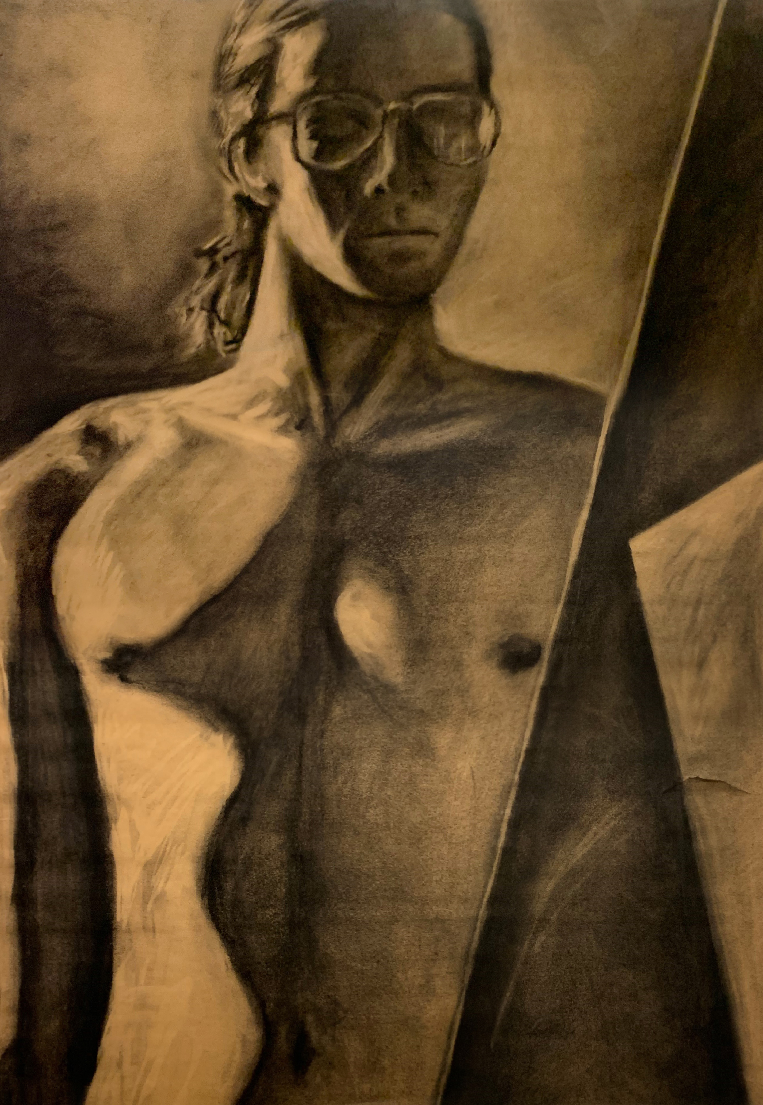 This art piece is named ‘Self Portrait: Light, Shape, Shadow'