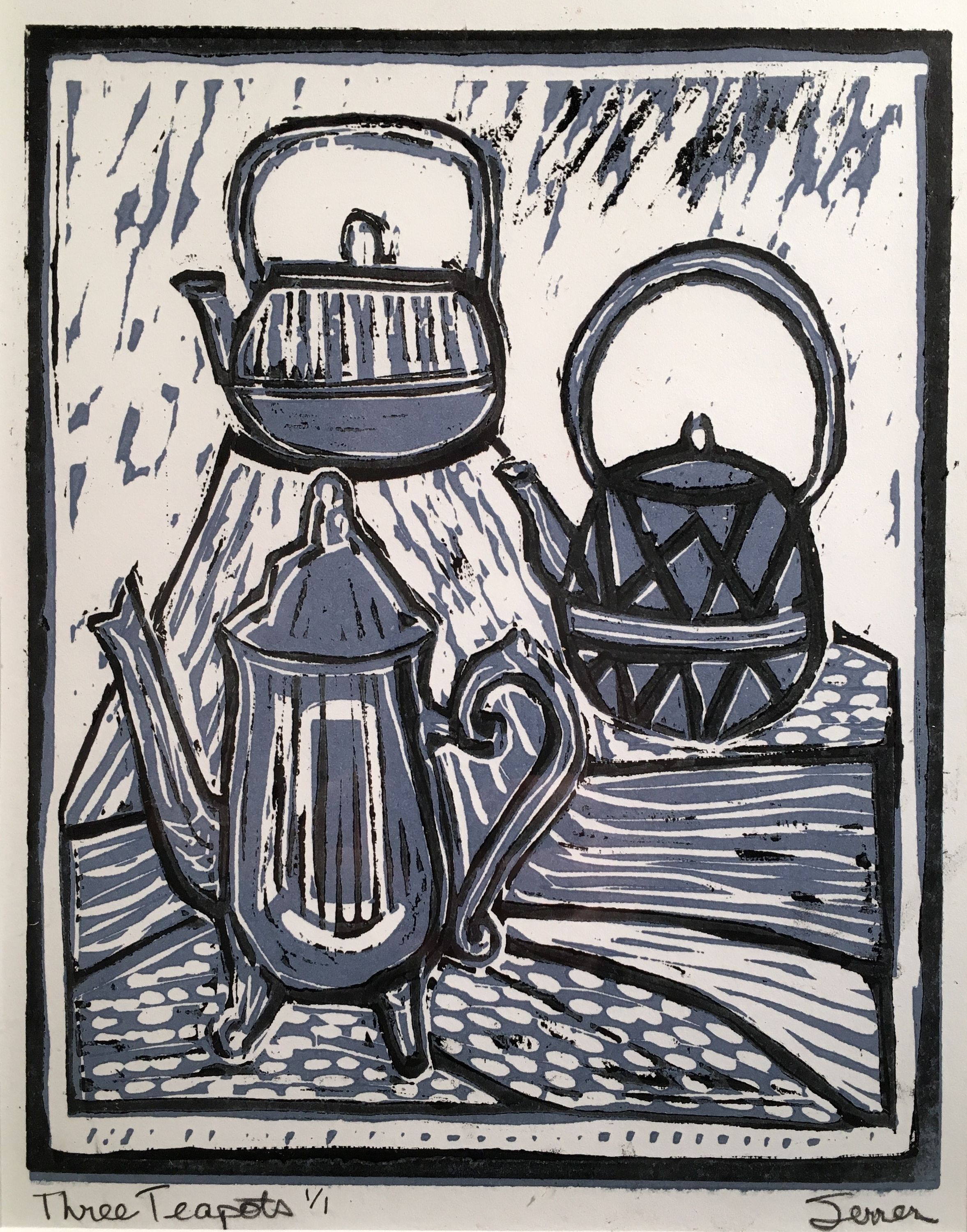 This art piece is named ‘Three Teapots'