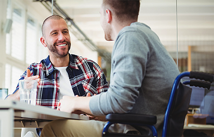 Student getting assistance by Counselor