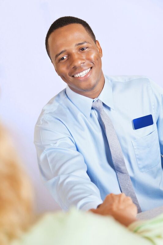 Man extending his hand