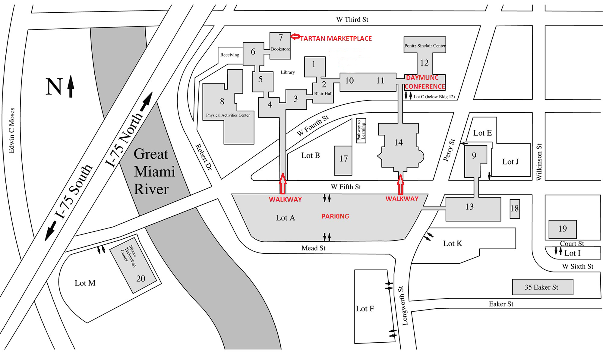 Sinclair Parking Lot Map