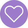 Purple Icon of Heart