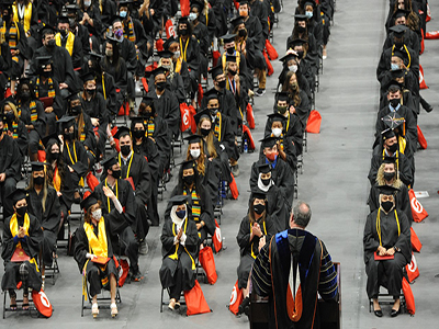 Students at Commencement 