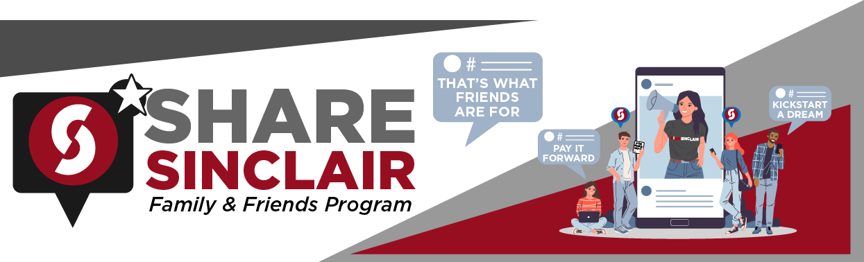 Share Sinclair With YOUR Friends and Family. That's what friends are for. Pay it forward. Kickstart a dream.