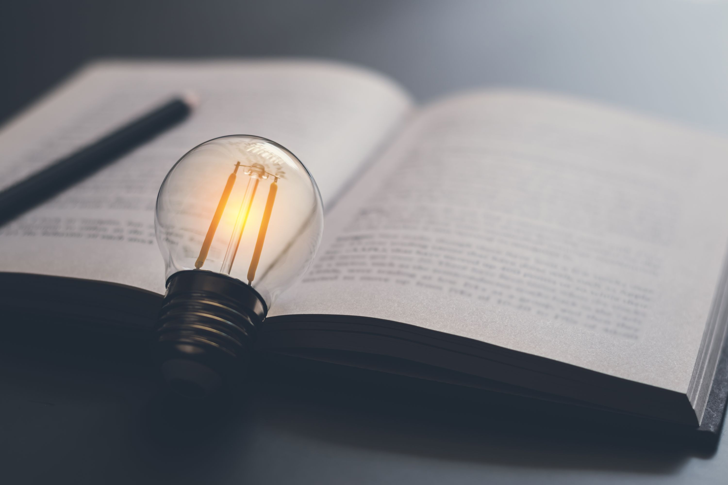 Image of book and lightbulb