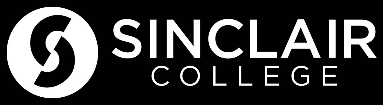 Sinclair primary logo horizontal white on black